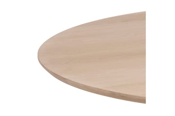 Saku Runt Matbord 120 cm med Trä- och Ekutseende - Vit - Möbler - Matplats - Matbord & köksbord