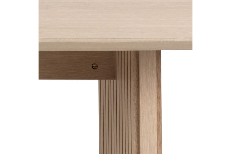 Saku Stort Rektangulärt Matbord 220 cm med Trä- och Ekutseende - Vit - Möbler - Matplats - Matbord & köksbord