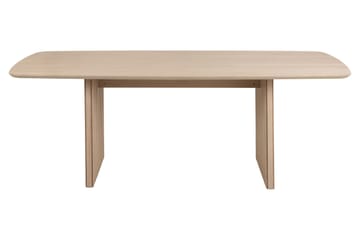 Saku Stort Rektangulärt Matbord 220 cm med Trä- och Ekutseende - Vit - Möbler - Matplats - Matbord & köksbord
