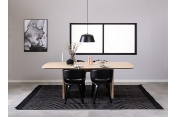 Saku Stort Rektangulärt Matbord 220 cm med Trä- och Ekutseende - Vit - Möbler - Matplats - Matbord & köksbord