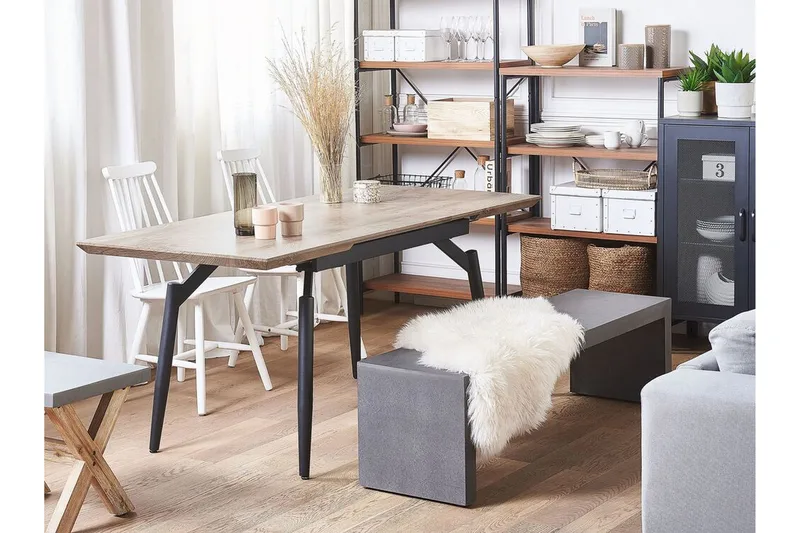 Semisa Matbord 180 cm - Mörkbrun/Svart - Möbler - Matplats - Matbord & köksbord