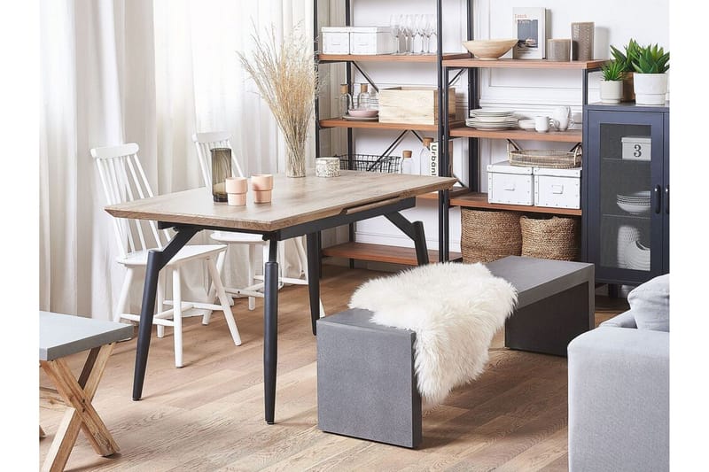 Semisa Matbord 180 cm - Mörkbrun/Svart - Möbler - Matplats - Matbord & köksbord