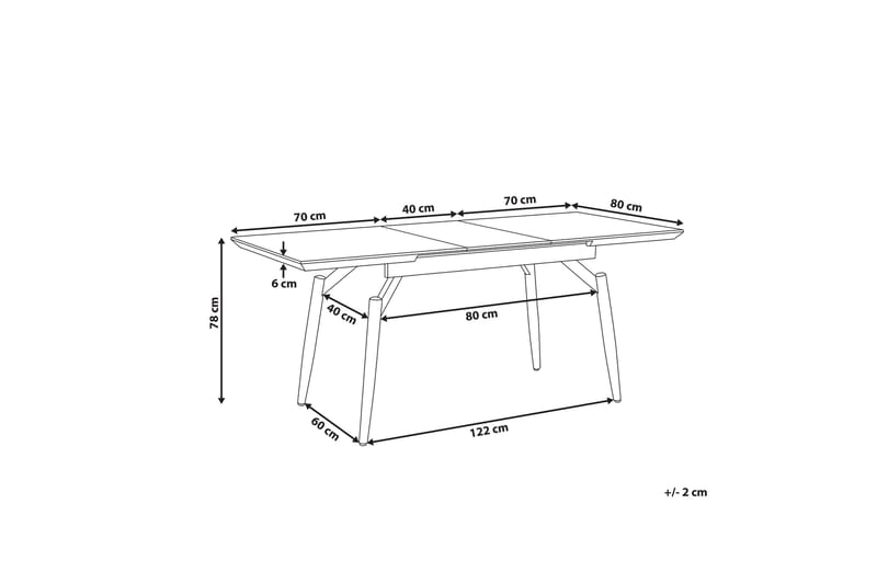 Semisa Matbord 180 cm - Mörkbrun/Svart - Möbler - Matplats - Matbord & köksbord