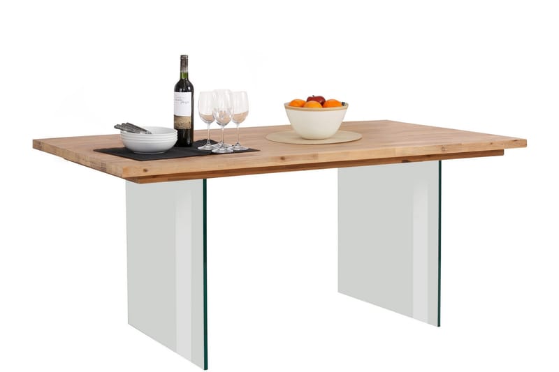 SEPPO Matbord 180 Glas Akacia Beige - Möbler - Matplats - Matbord & köksbord