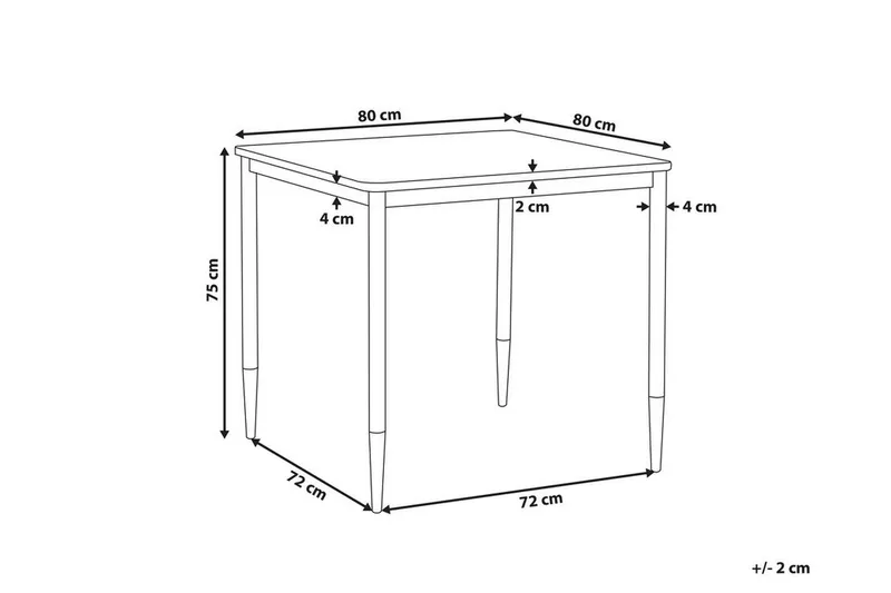 Shalford Matbord 80 cm - Svart/Guld - Möbler - Matplats - Matbord & köksbord