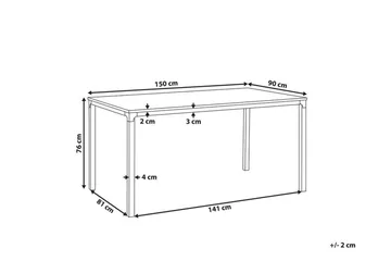 Shiro Matbord 150 cm - Ljust Trä/Svart - Möbler - Matplats - Matbord & köksbord