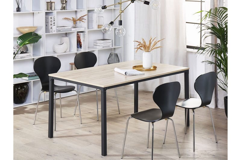 Shiro Matbord 150 cm - Ljust Trä/Svart - Möbler - Matplats - Matbord & köksbord