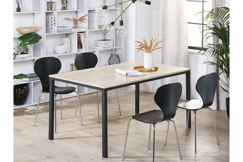 Shiro Matbord 150 cm - Ljust Trä/Svart - Möbler - Matplats - Matbord & köksbord