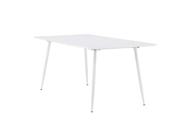Silar Rektangulärt Matbord 180 cm med Metallutseende - Vit - Möbler - Matplats - Matbord & köksbord