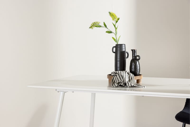 Silar Rektangulärt Matbord 180 cm med Metallutseende - Vit - Möbler - Matplats - Matbord & köksbord