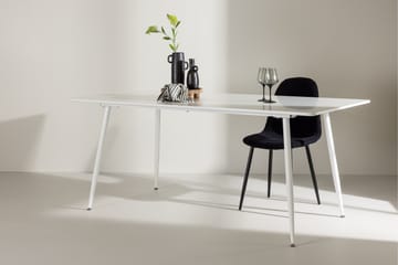 Silar Rektangulärt Matbord 180 cm med Metallutseende - Vit - Möbler - Matplats - Matbord & köksbord