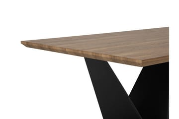 Sintra Stort Rektangulärt Matbord 200 cm i Trä med Ek- och Metallutseende - Brun - Möbler - Matplats - Matbord & köksbord