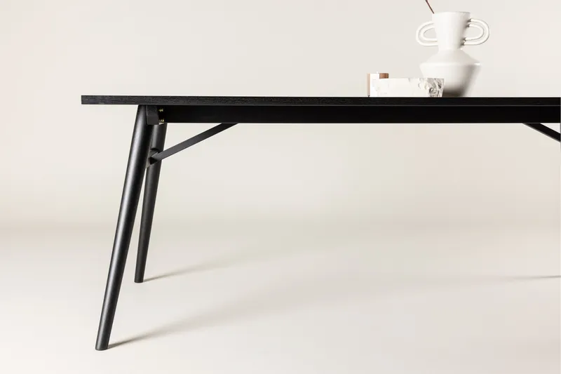 Sleek Matbord 195 cm Förlängningsbart - Svart - Möbler - Matplats - Matbord & köksbord