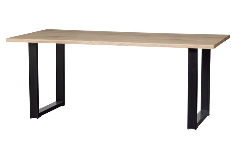TABEA Matbord U-Formade Ben 160 cm Ek/Svart - Möbler - Matplats - Matbord & köksbord