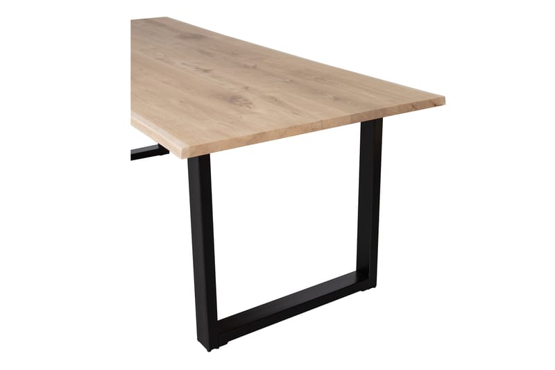TABEA Matbord U-Formade Ben 160 cm Ek/Svart - Möbler - Matplats - Matbord & köksbord