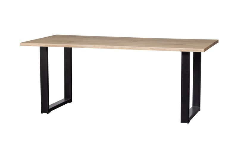 TABEA Matbord U-Formade Ben 180 cm Ek/Svart - Möbler - Matplats - Matbord & köksbord