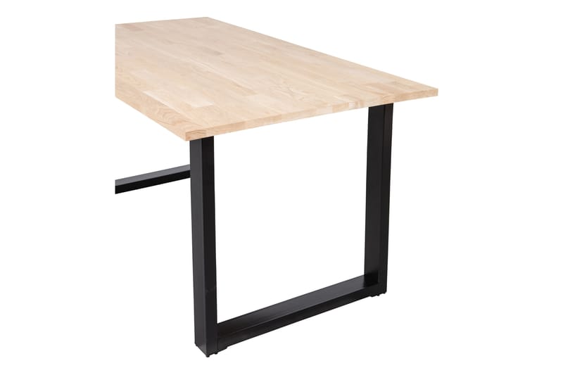 TABEA Matbord U-Formade Ben 180 cm Obehandlat Ek/Svart - Möbler - Matplats - Matbord & köksbord