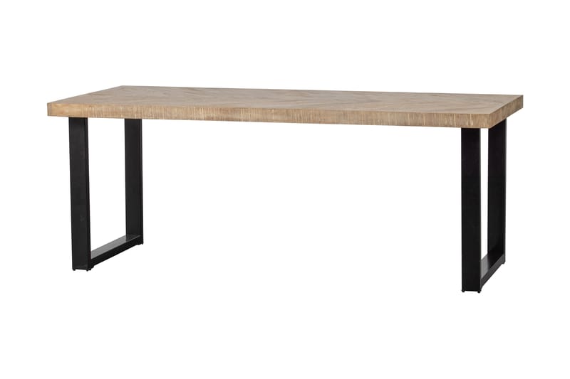 TABEA Matbord U-Formade Ben 180 cm Spetskypert/Natur/Svart - Möbler - Matplats - Matbord & köksbord