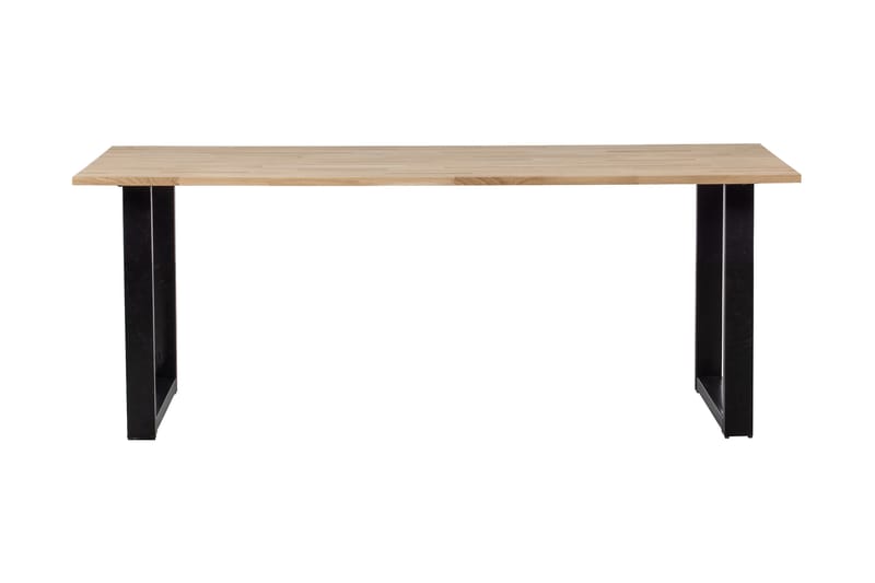 TABEA Matbord U-Formade Ben 200 cm Ek/Svart - Möbler - Matplats - Matbord & köksbord