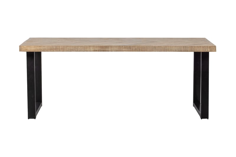 TABEA Matbord U-Formade Ben 200 cm Spetskypert/Natur/Svart - Möbler - Matplats - Matbord & köksbord
