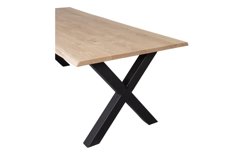 TABEA Matbord X-Formade Ben 180 cm Ek/Svart - Möbler - Matplats - Matbord & köksbord