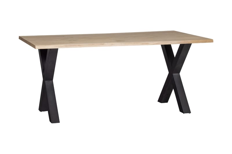 TABEA Matbord X-Formade Ben 180 cm Ek/Svart - Möbler - Matplats - Matbord & köksbord