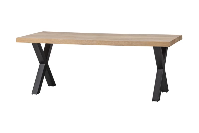 TABEA Matbord X-Formade Ben 180 cm Natur/Svart - Möbler - Matplats - Matbord & köksbord