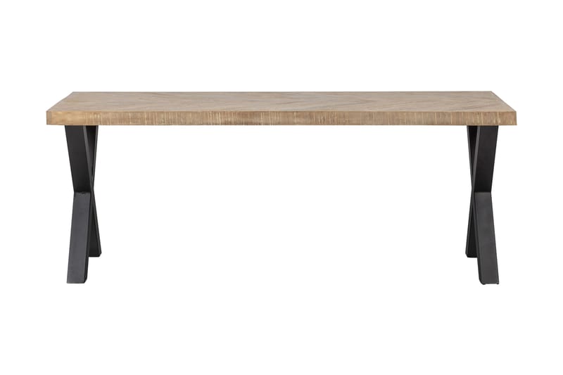 TABEA Matbord X-Formade Ben 180 cm Spetskypert/Natur/Svart - Möbler - Matplats - Matbord & köksbord