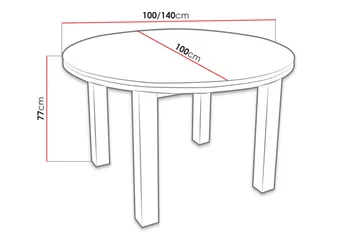 Tabell Förlängningsbart matbord 100 cm - Vit - Möbler - Matplats - Matbord & köksbord