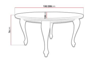Tabell Förlängningsbart matbord 150 cm - Trä/Natur - Möbler - Matplats - Matbord & köksbord