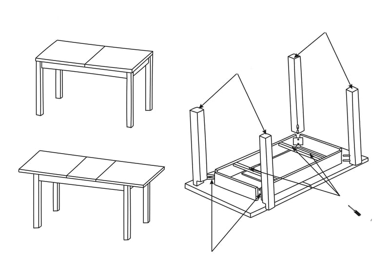 Tabell Förlängningsbart matbord 150 cm - Trä/Natur - Möbler - Matplats - Matbord & köksbord