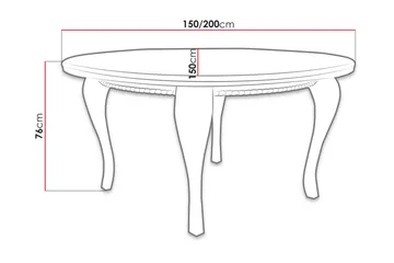 Tabell Förlängningsbart matbord 150 cm - Vit - Möbler - Matplats - Matbord & köksbord