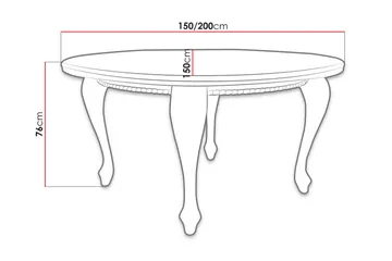 Tabell Förlängningsbart matbord 150 cm - Vit - Möbler - Matplats - Matbord & köksbord
