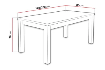 Tabell Förlängningsbart Matbord 160x80x78 cm - Ek - Möbler - Matplats - Matbord & köksbord