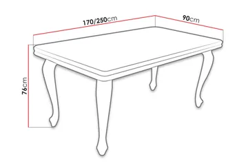 Tabell Förlängningsbart matbord 170 cm - Vit - Möbler - Matplats - Matbord & köksbord