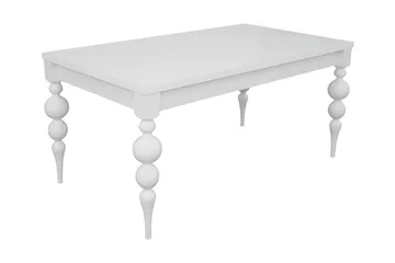 Tabell Utdragbart Rektangulärt Matbord 160 cm - Vit - Möbler - Matplats - Matbord & köksbord