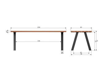 Tablo Matbord 210 cm - Natur - Möbler - Matplats - Matbord & köksbord