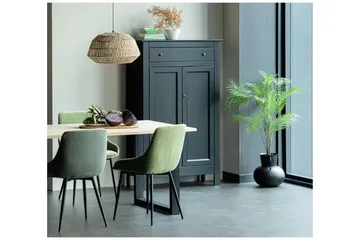 Tablo Matbord U-Formade Ben 160 cm Obehandlat - Ek/Svart - Möbler - Matplats - Matbord & köksbord