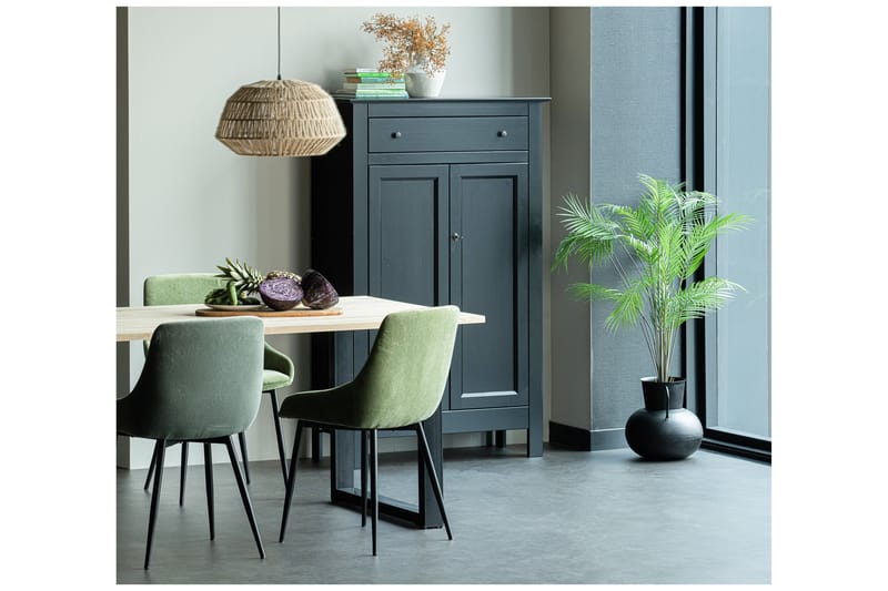 Tablo Matbord U-Formade Ben 160 cm Obehandlat - Ek/Svart - Möbler - Matplats - Matbord & köksbord