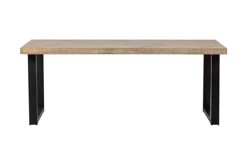Tablo Matbord U-Formade Ben 200 cm, Spetskypert/Natur/Svart