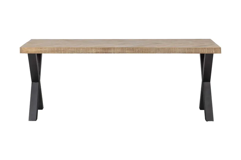 Tablo Matbord X-Formade Ben 200 cm, Spetskypert/Natur/Svart