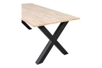 Tablo Matbord X-Formade Ben 220 cm Obehandlat - Ek/Svart - Möbler - Matplats - Matbord & köksbord