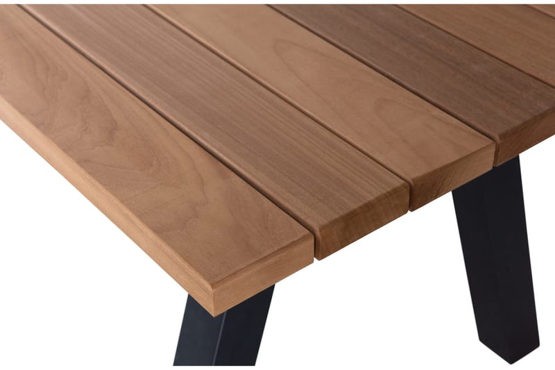 Tablo Stort Rektangulärt Matbord 200 cm i Trä med Ek- och Metallutseende - Brun|Svart - Möbler - Matplats - Matbord & köksbord