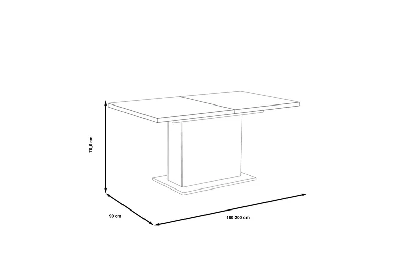 Talebi Matbord 90 cm - Brun/Vit - Möbler - Matplats - Matbord & köksbord