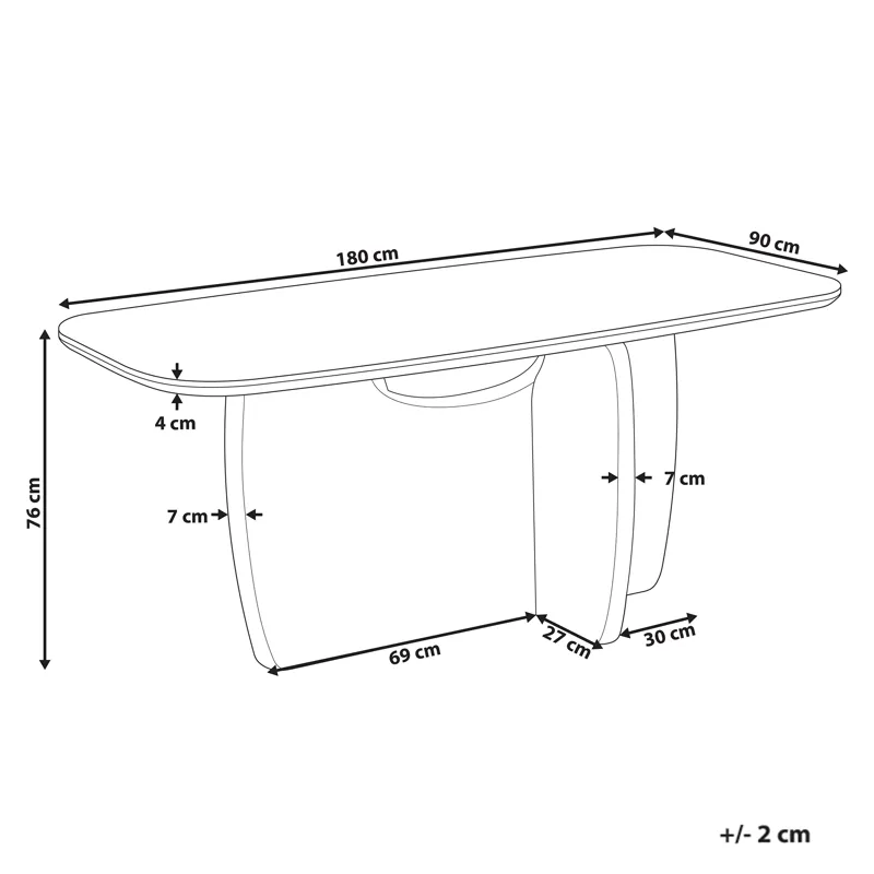 Matbord Travers 180 cm - Travertin-effekt - Möbler - Matplats - Matbord & köksbord