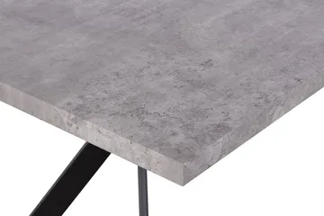 Trimboli Rektangulärt Matbord 160 cm i Trä och Metall med Betongutseende - Grå - Möbler - Matplats - Matbord & köksbord