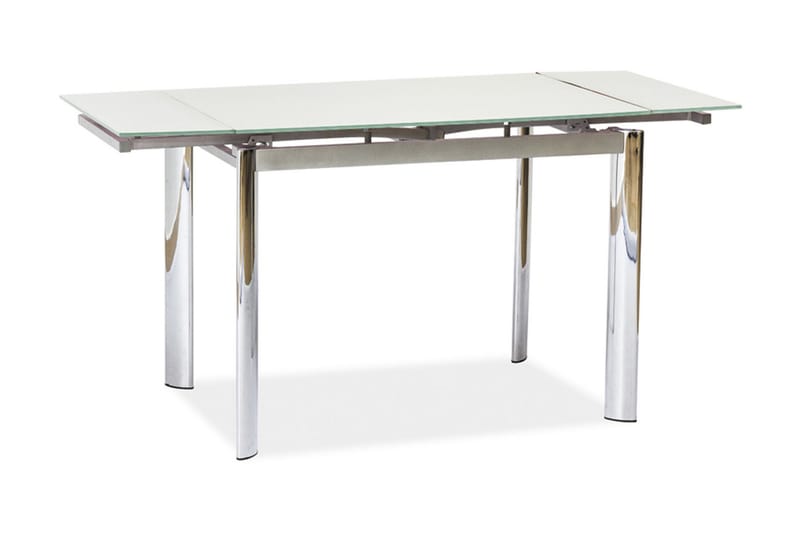 UANUCA Förlängningsbart Matbord 100 cm Glas/Vit/Silver - Bord - Matbord & köksbord