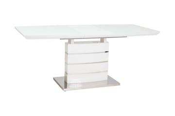 UCERO Förlängningsbart Matbord 140 cm Glas/Vit