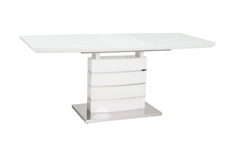 UCERO Förlängningsbart Matbord 140 cm Glas/Vit - Möbler - Matplats - Matbord & köksbord
