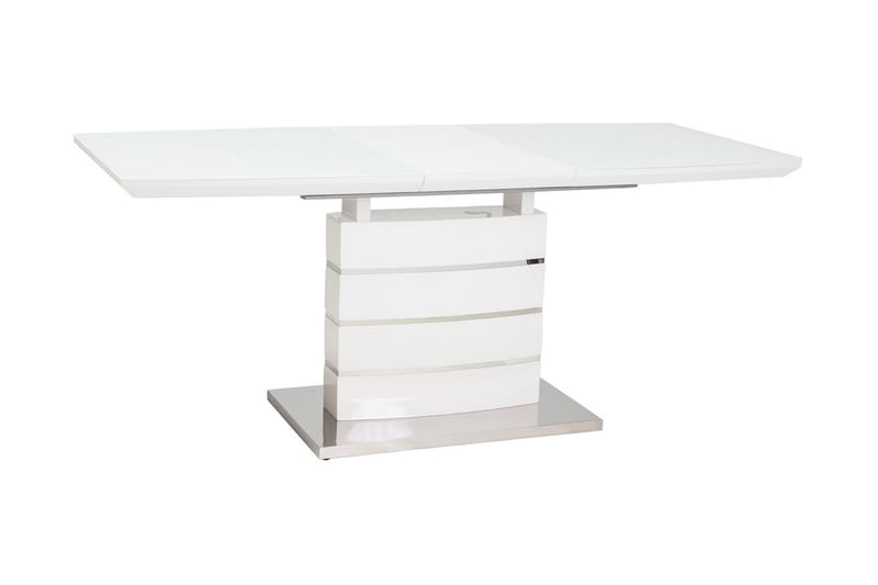 UCERO Förlängningsbart Matbord 140 cm Glas/Vit - Bord - Matbord & köksbord